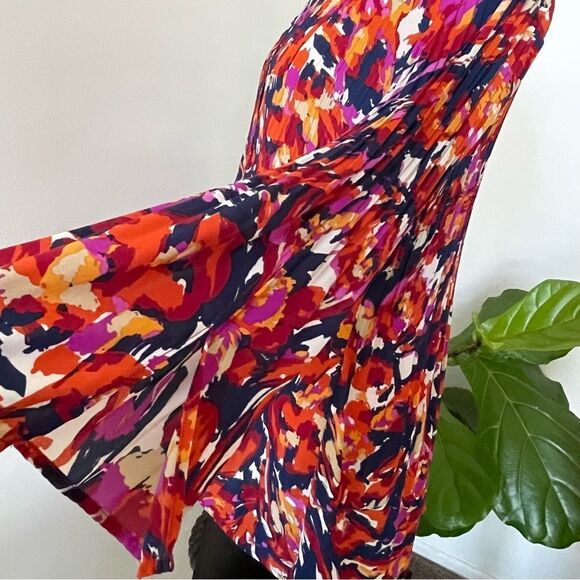 Sunny Leigh hi low button down shirt with pleats size M multicolor - Picture 10 of 16